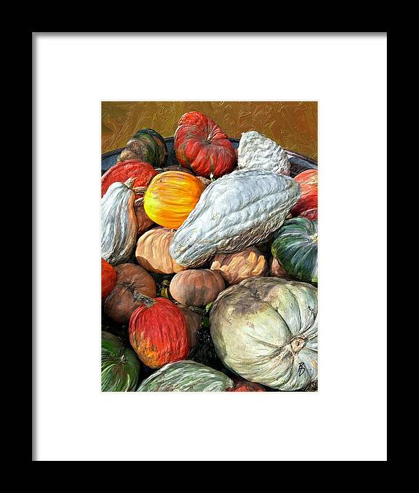 Gourd Framed Print featuring the digital art Gourd-jes by Ric Darrell