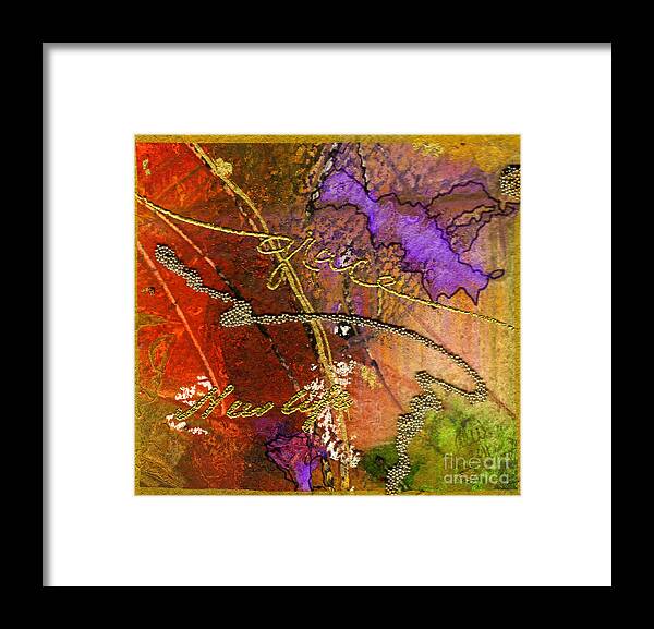 Abstract Framed Print featuring the mixed media Grace by Angela L Walker