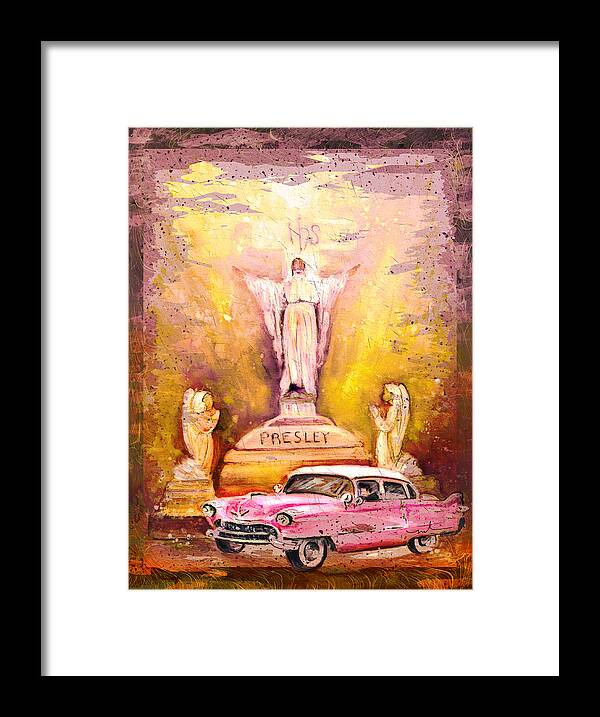 Travel Framed Print featuring the painting Graceland Authentic Madness by Miki De Goodaboom