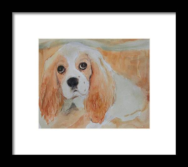 Puppy Framed Print featuring the painting Gracie 2 by Bobby Walters