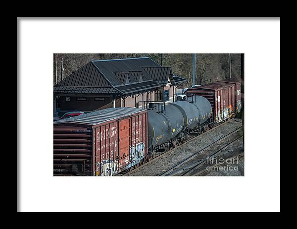 Train Framed Print featuring the photograph Graffiti by Dale Powell