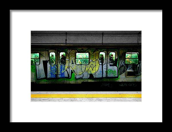 Train Framed Print featuring the photograph Graffiti Train by Roberto Alamino