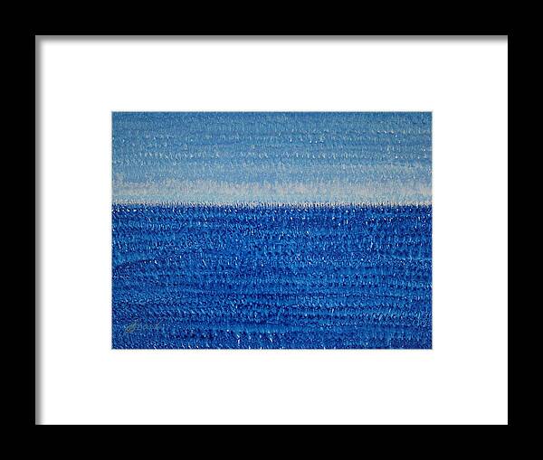 Grand Blue Framed Print featuring the painting Grand Blue original painting by Sol Luckman
