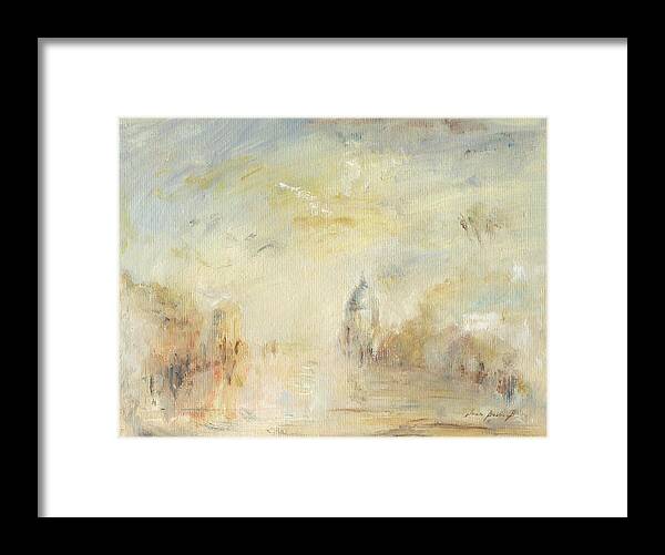 Grand Canal Venice Framed Print featuring the painting Grand canal venice by Juan Bosco
