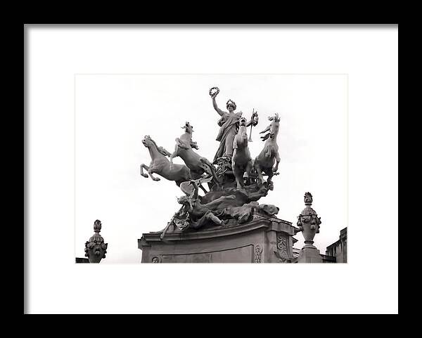 Grand Palais Framed Print featuring the photograph Grand Palais Quadriga by Robert Meyers-Lussier