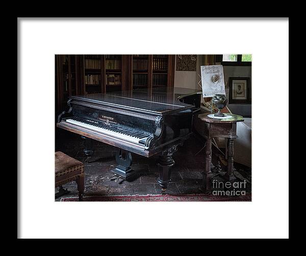 Grand Framed Print featuring the photograph Grand Piano, Ninfa, Rome Italy by Perry Rodriguez