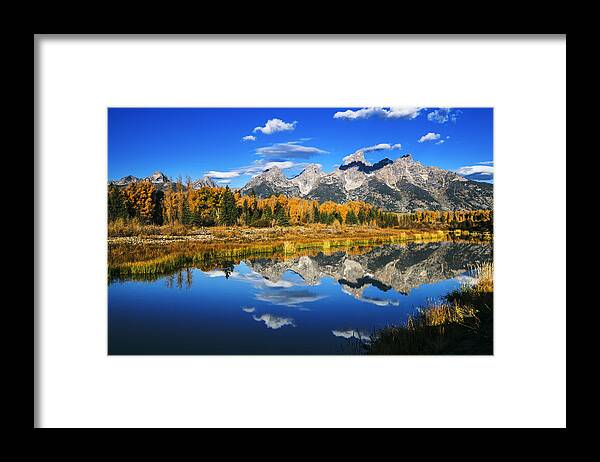Grand Teton Framed Print featuring the photograph Grand Teton autumn beauty by Vishwanath Bhat