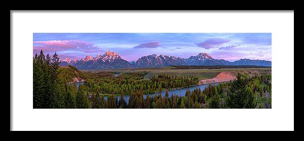 Grand Tetons Framed Print featuring the photograph Grand Tetons by Chad Dutson
