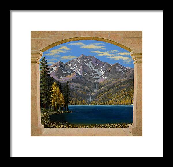 Grand Vista Framed Print featuring the painting Grand Vista Mural Sketch by Frank Wilson