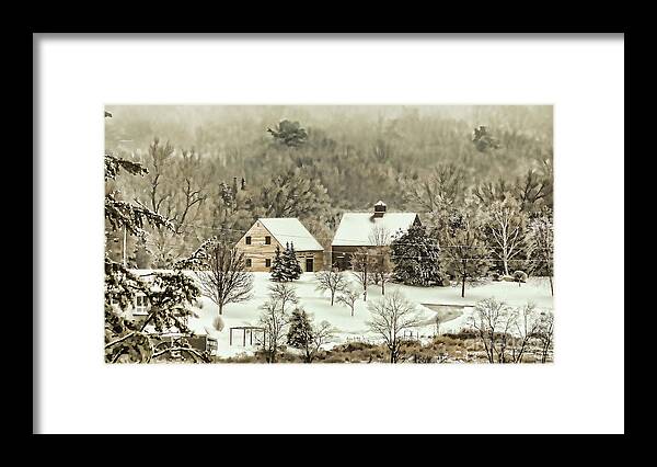 Winter Framed Print featuring the photograph Grandfather's by Laura Mace Rand