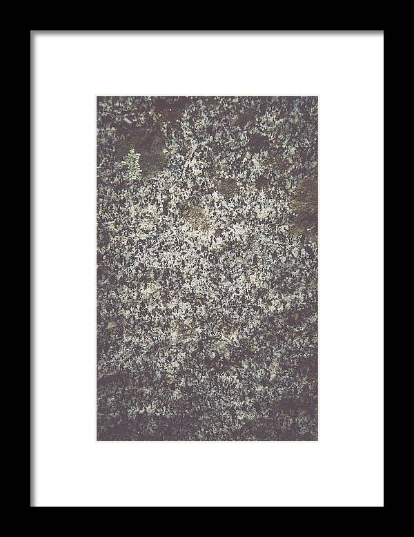 Black Framed Print featuring the photograph Granite Background by Brandon Bourdages