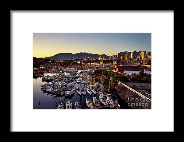 Terry Elniski Photography Framed Print featuring the photograph Granville Island At False Creek - Vancouver Bc 1 by Terry Elniski