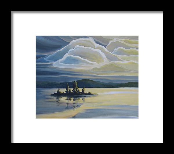 Group Of Seven Framed Print featuring the painting Grape Island by Barbel Smith