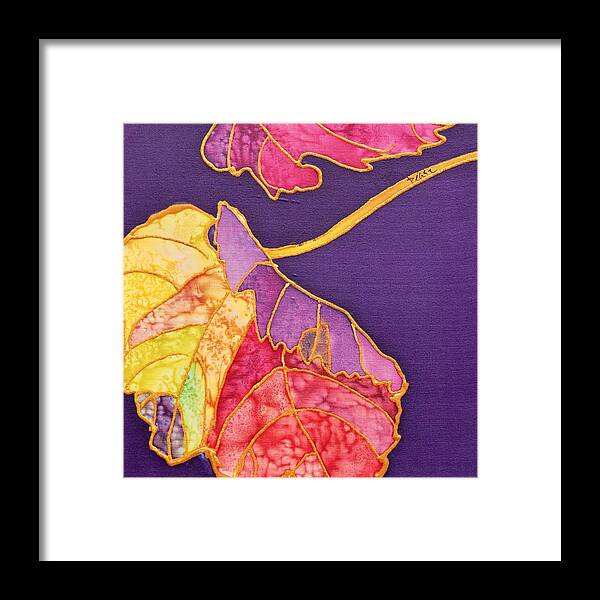  Framed Print featuring the painting Grape Leaves by Barbara Pease