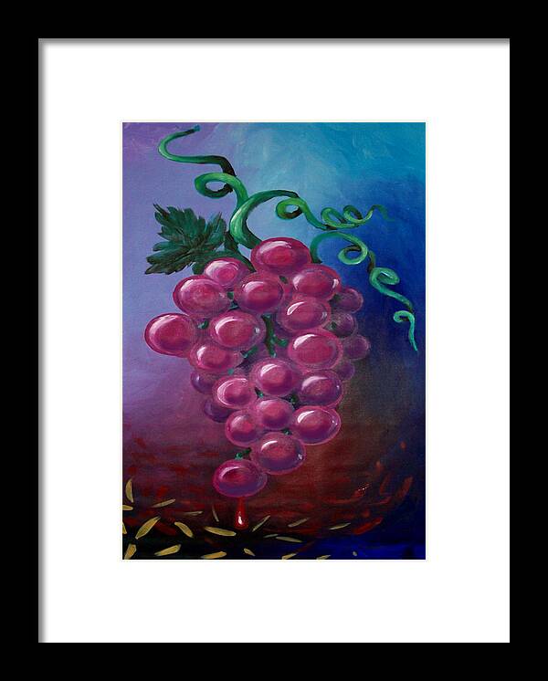 Grape Framed Print featuring the painting Grapes by Kevin Middleton