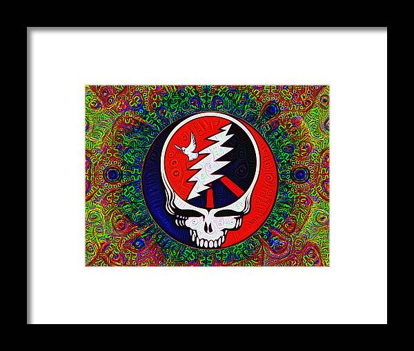 Grateful Framed Print featuring the painting Grateful Dead by Bill Cannon