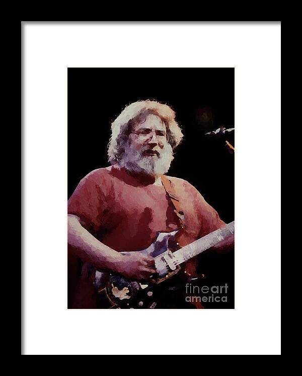 Folk Framed Print featuring the photograph Grateful Dead Uncle Jerry Painting by Concert Photos