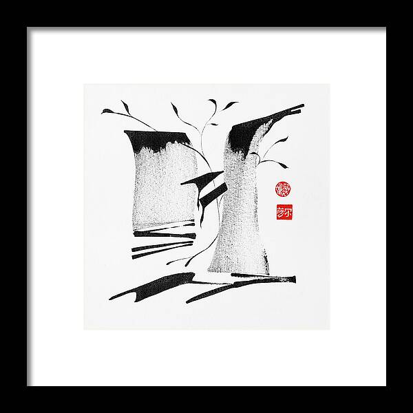 Sally Penley Framed Print featuring the drawing Gratitude by Sally Penley