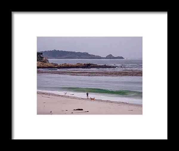 Carmel Framed Print featuring the photograph Gray Morning on Carmel Beach by Derek Dean