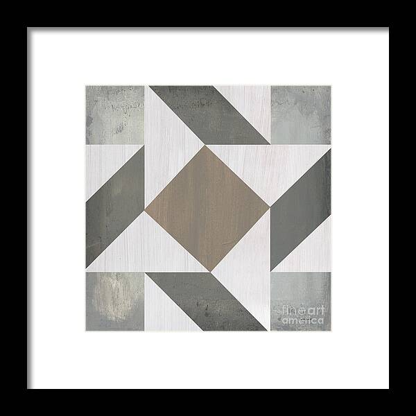 Quilt Framed Print featuring the painting Gray Quilt by Debbie DeWitt
