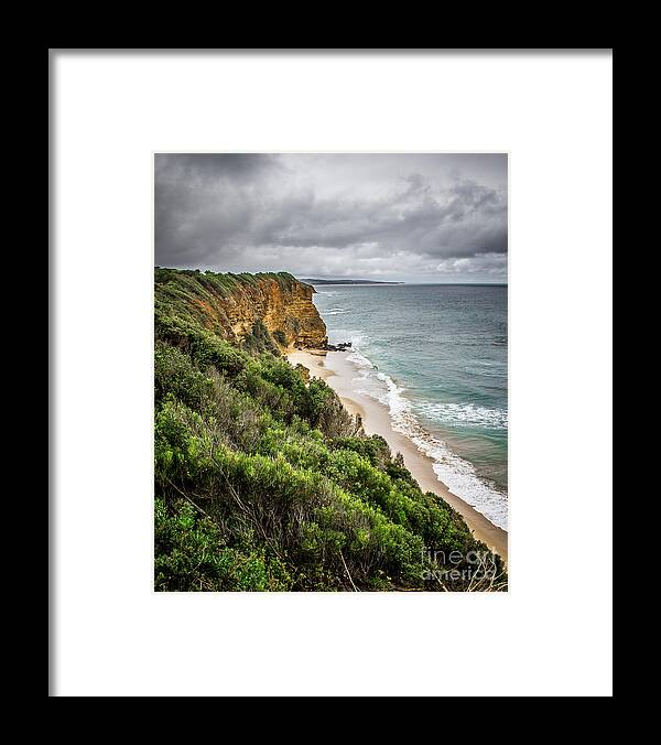 Beach Framed Print featuring the photograph Gray Skies by Perry Webster