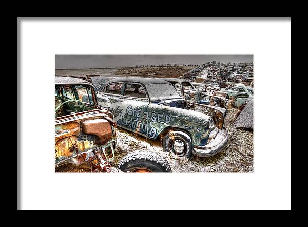 Salvage Yard Framed Print featuring the photograph Greased Lightning by Craig Incardone