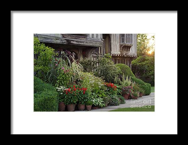 Sunset Framed Print featuring the photograph Great Dixter House and Gardens at Sunset 2 by Perry Rodriguez