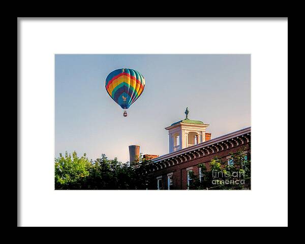 Balloons Framed Print featuring the photograph Great Falls Balloon Festival Maine by Janice Drew