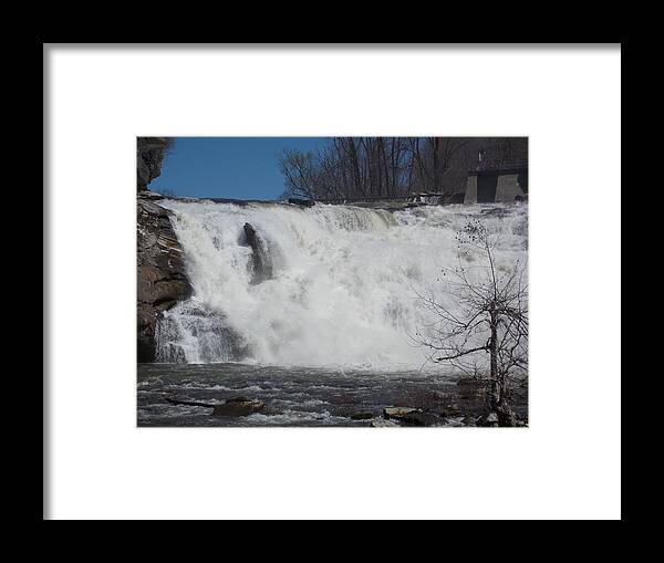 Great Falls Framed Print featuring the photograph Great Falls in Canaan by Catherine Gagne