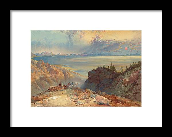Great Salt Lake Framed Print featuring the photograph Great Salt Lake of Utah 1876 by Ricky Barnard