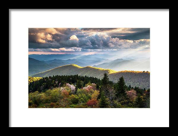 Great Smoky Mountains Framed Print featuring the photograph Great Smoky Mountains National Park - The Ridge by Dave Allen