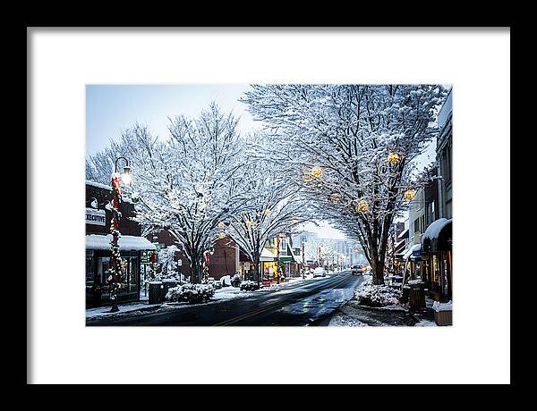 Winter Framed Print featuring the photograph Great Smoky Mountains NC Winter In Waynesville by Robert Stephens
