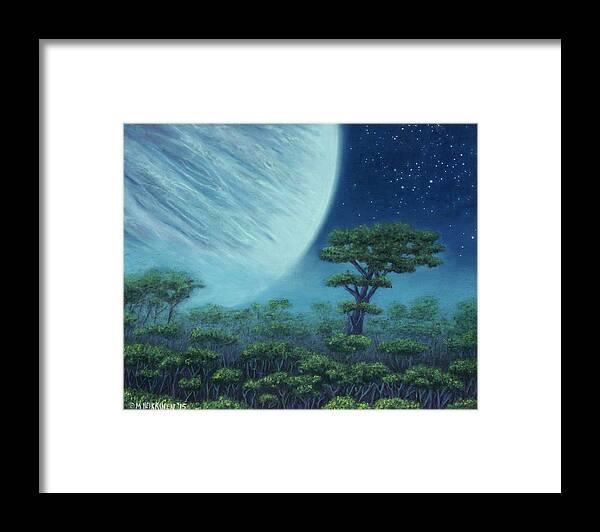 Great Framed Print featuring the pastel Great Tree 01 by Michael Heikkinen