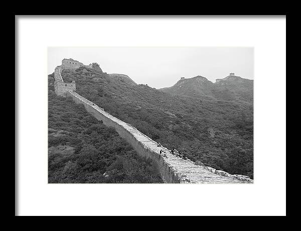Jinshanling Framed Print featuring the photograph Great wall 4, Jinshanling, 2016 by Hitendra SINKAR