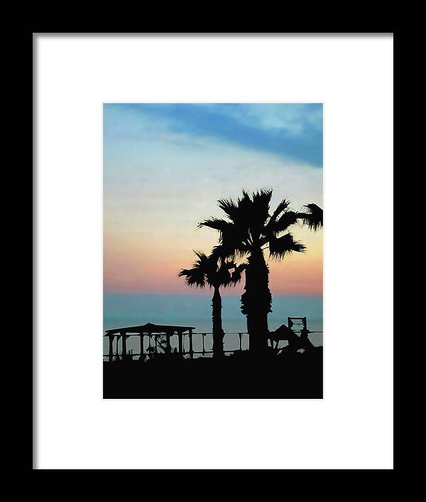 Seascape Framed Print featuring the digital art Grecian Holiday by Gina Harrison