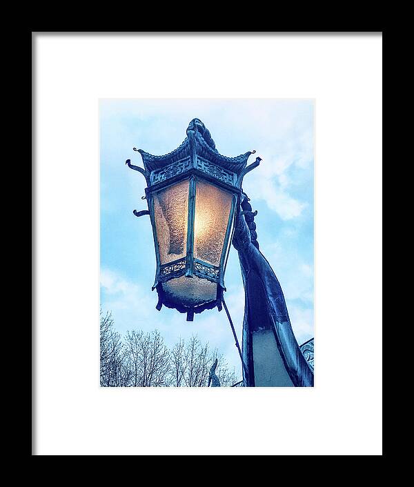 Lantern Framed Print featuring the photograph Green Lantern by Lynellen Nielsen