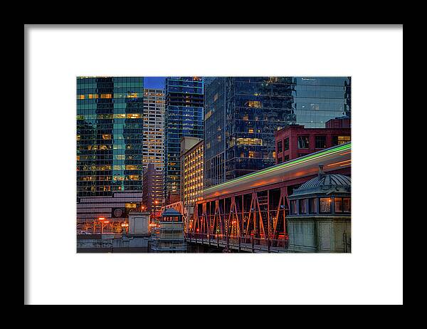 Chicago Framed Print featuring the photograph Green Line by Raf Winterpacht