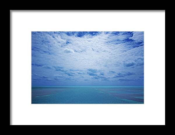 Ocean Framed Print featuring the photograph Green ocean blue skys by Ty Helbach