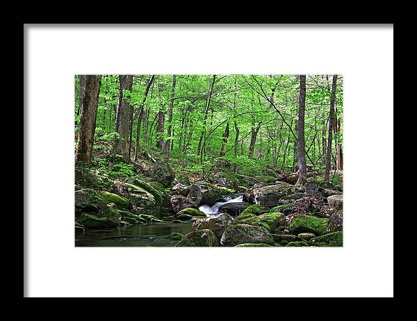 Waterfall Framed Print featuring the photograph Green Rush by Allan Van Gasbeck