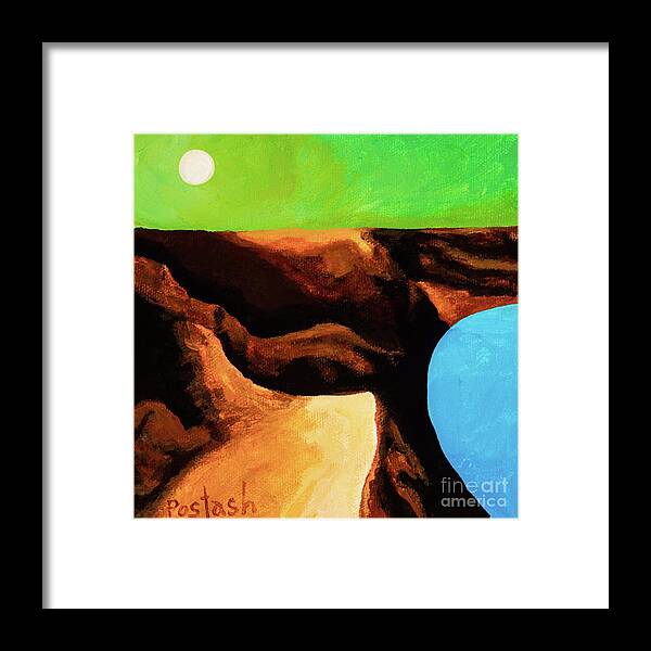Landscape Framed Print featuring the painting Green Skies by Igor Postash