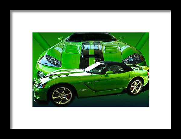 Green Framed Print featuring the photograph Green Viper by Jim Hatch