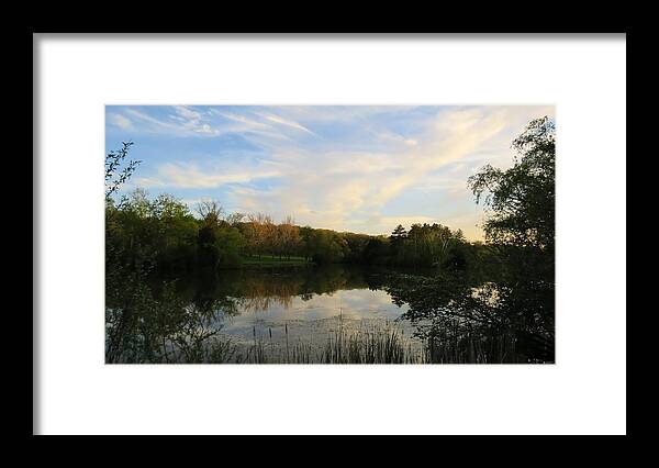 Pond Framed Print featuring the photograph Greenfield Pond by Kimberly Mackowski