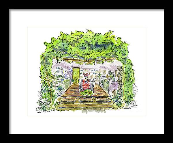 Greenhouse Framed Print featuring the painting Greenhouse to Volcano Garden Arts by Diane Thornton