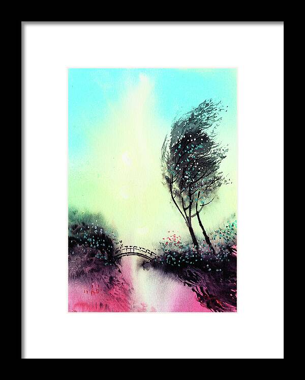 Nature Framed Print featuring the painting Greeting 1 by Anil Nene