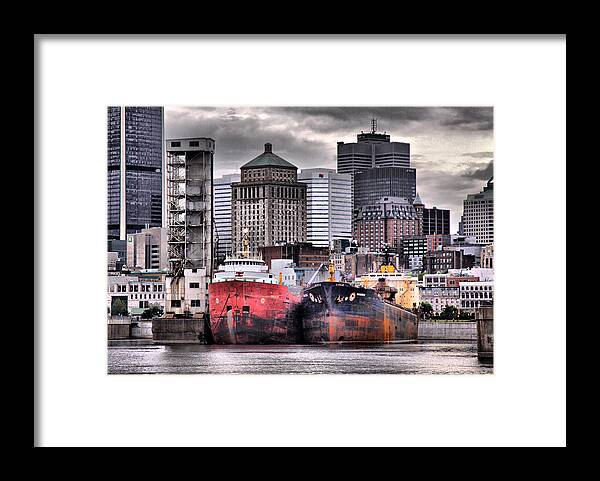 Port Framed Print featuring the photograph Grey haven by Russell Styles