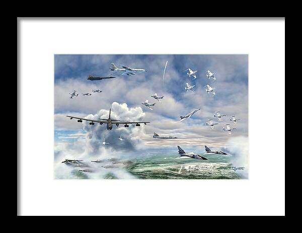Air Force Base Framed Print featuring the painting Griffiss Air Force Base by David Luebbert