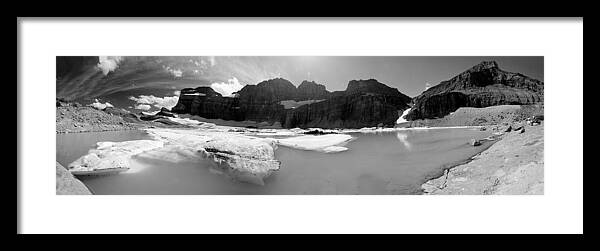 Glacier National Park Framed Print featuring the photograph Grinnell Glacier Panorama by Sebastian Musial