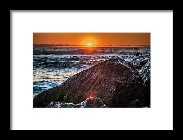 Sunrise Framed Print featuring the photograph Grommet Island 5 by Larkin's Balcony Photography
