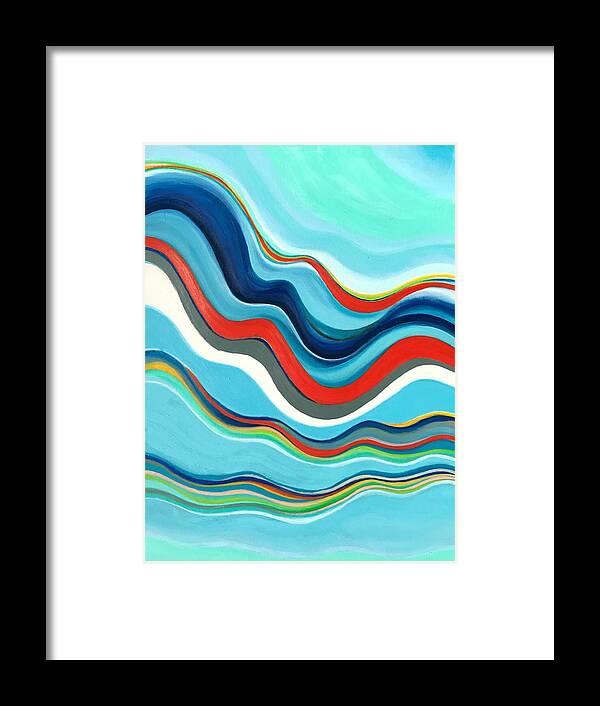 Abstract Framed Print featuring the painting Groovy Kind of Love by Susan Kayler