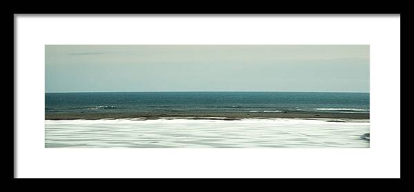 Abstract Framed Print featuring the photograph Ground, sea and sky background by Michalakis Ppalis